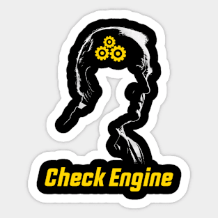 Joe Biden Check Engine Funny Political Joke Sticker